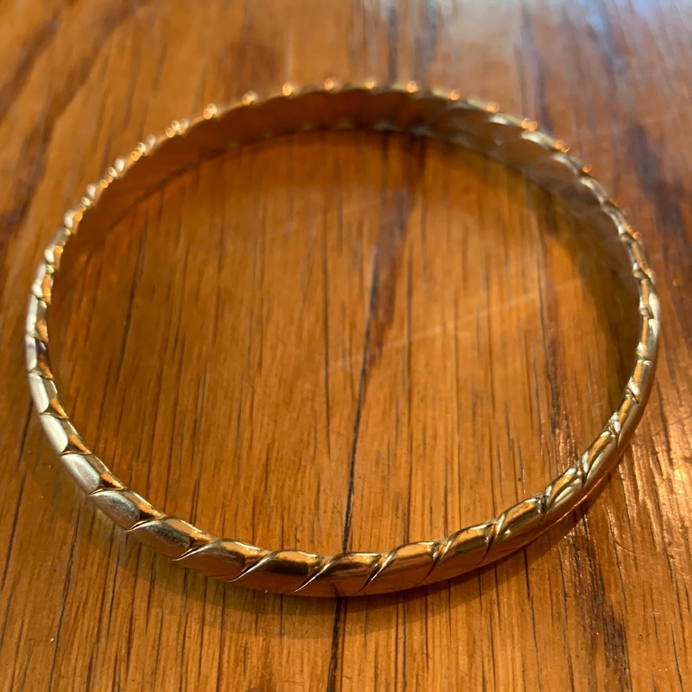 Vintage Monet Gold Tone Bangle Bracelet